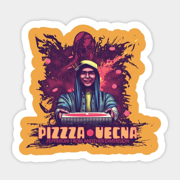 PIZZA VECNA EXTRAPEPPERONI Sticker by sambukino
